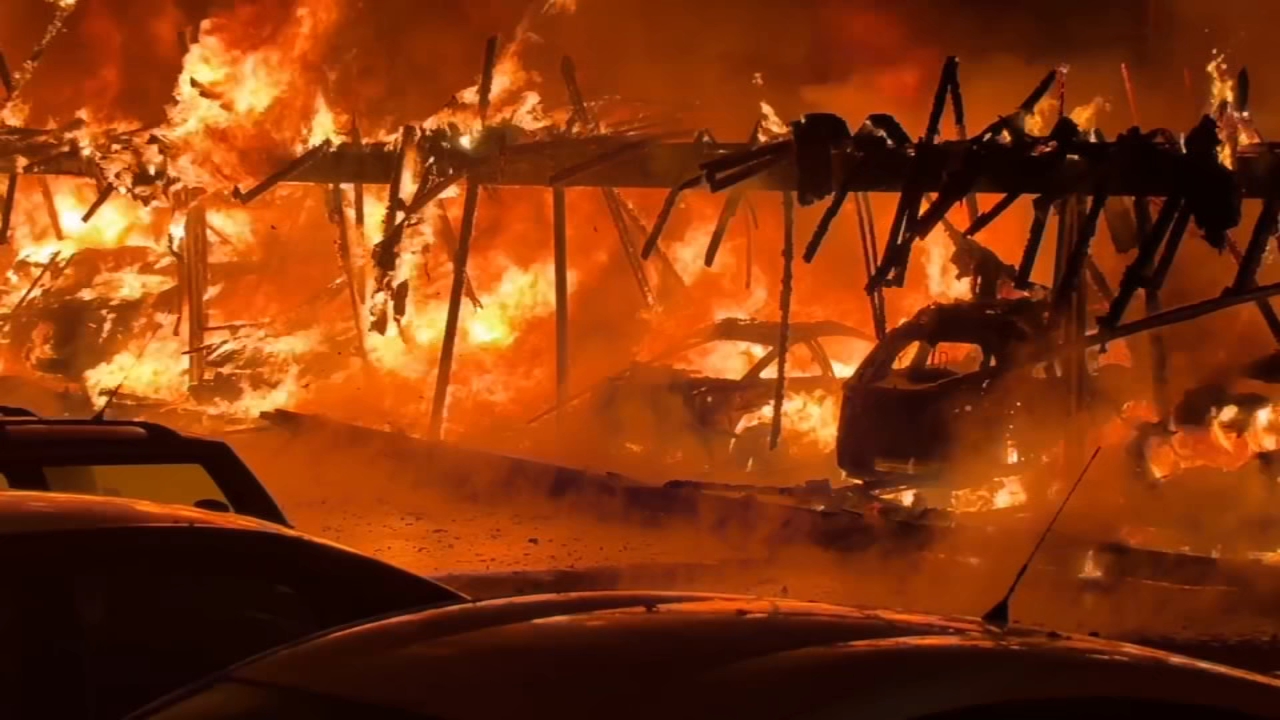 Carport fire destroys cars at San Jose apartment complex as residents describe hearing explosions
       — ABC 7 Bay Area