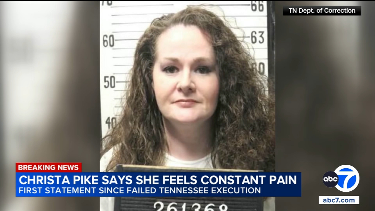 Christa Pike says she's 'recovering' after botched execution in new statement
— ABC 7 Bay Area