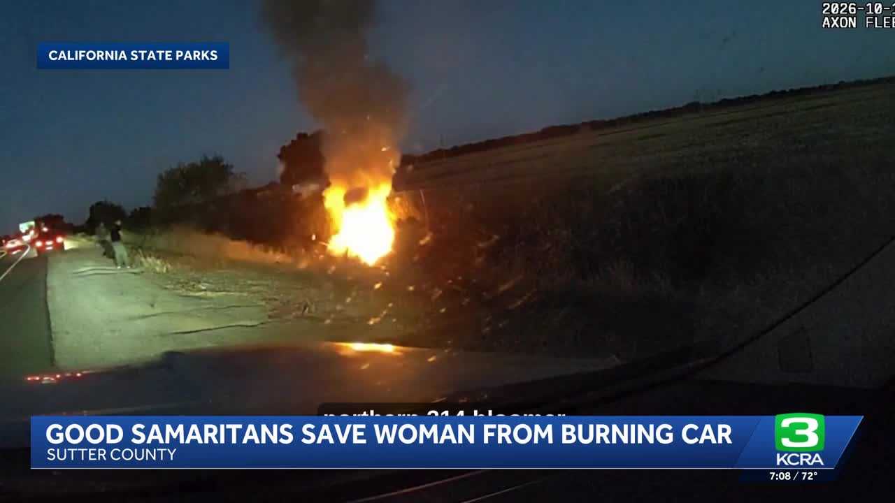 Officers rescue woman from burning car — WESH 2 Orlando, Sonoma Community news