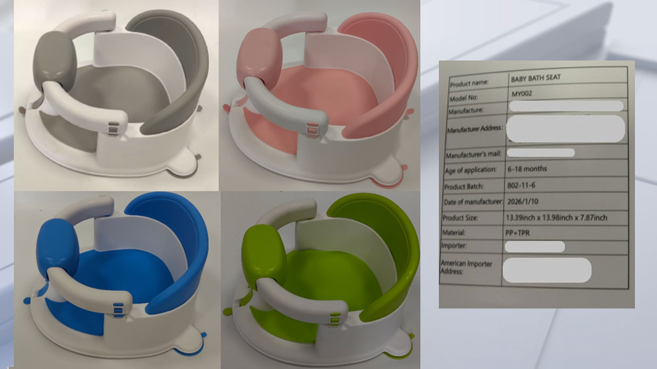 Baby bath seats sold on Amazon under recall for risk of serious injury, drowning — KTVU FOX 2 Bay Area, Sonoma Government news